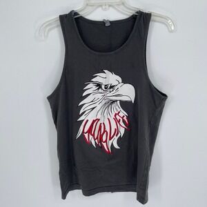 Next Level Men's Charcoal Gray Eagle Young Life Graphic Muscle Tank Top Size S